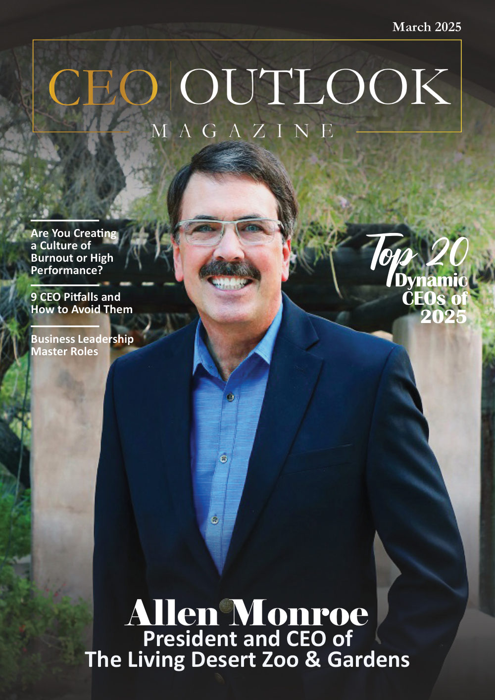 Allen Monroe on the March 2025 cover