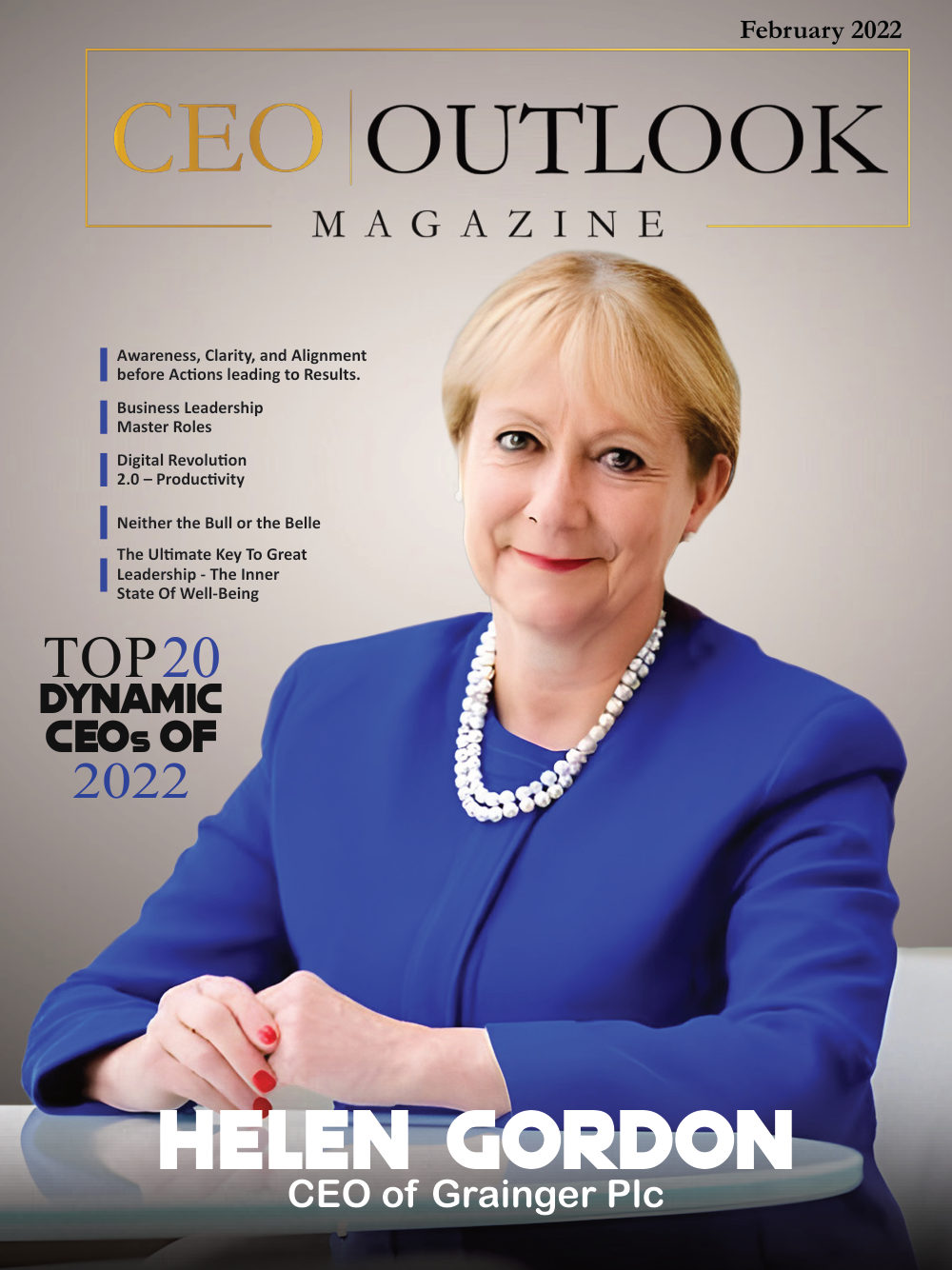 Helen Gordon on the February 2022 cover