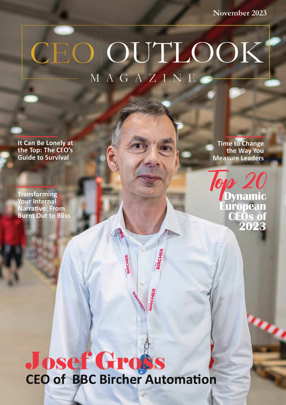 Josef Gross on the November 2023 cover