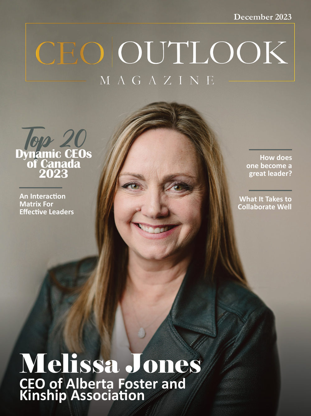Melissa Jones on the December 2023 cover