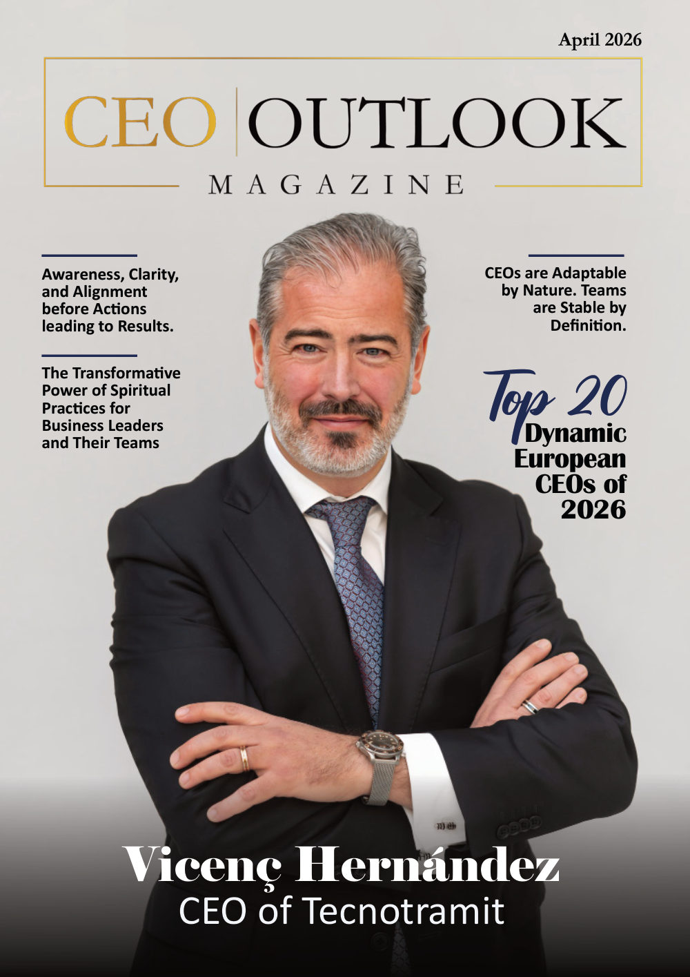Vicenç Hernández on the April 2026 cover of CEO Outlook Magazine