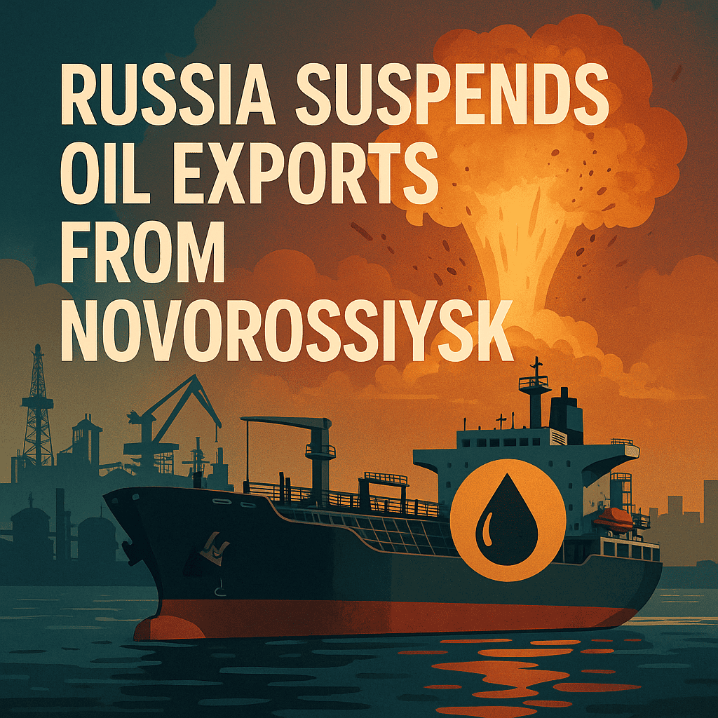 Russia Suspends Oil Exports From Novorossiysk After Ukrainian Attack
